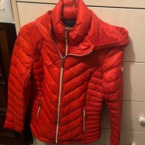 Michael Kors Red Puffer Jacket
